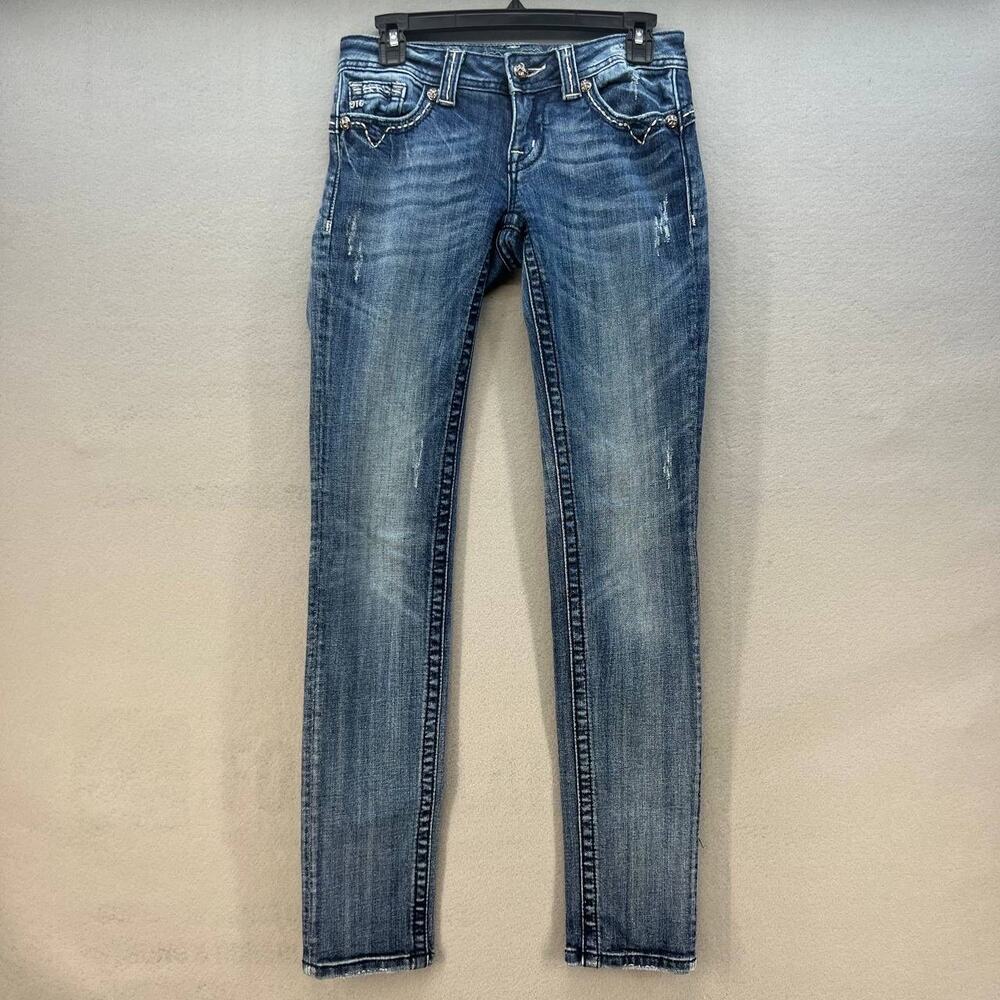 Miss Me Women's Jeans Size 26 (2) Skinny Rhinestone Minimalist Preppy Normcore - Picture 3 of 16